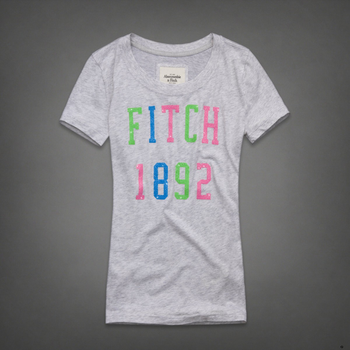 Abercrombie Fitch Mujeres De Cuello Redondo Corto Remera AF8244